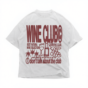 Wine Club Graphic Tee Oversized Unisex Streetwear Shirt Funny Wine Lover <b>Top</b> Y2K Brunch <b>Aesthetic</b> T-Shirt - Product Image 2