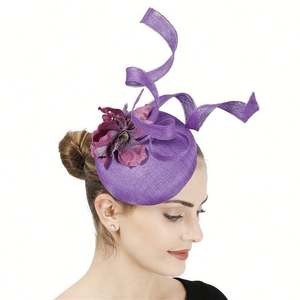 Nouveaux chapeaux de mariée à quatre couches, coiffure vintage britannique, accessoires pour cheveux, épingle à cheveux, fascinateur en plumes pour femmes - Product Image 5