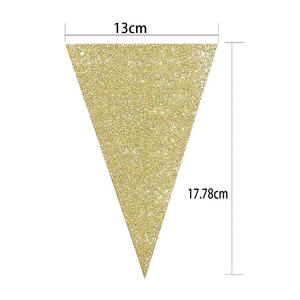 קישוטי המפלגה דגל נייר דגל דגל משולש תלוי באנר דגל - Product Image 3