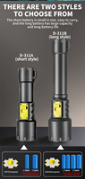Lampe de poche submersible étanche IPX8 sous-marine avec chargeur USB lampe de poche de plongée 1000/4000 lumens lumière de plongée plongée sous-marine