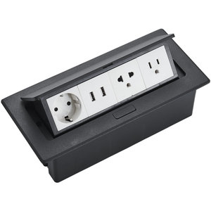 डेस्कटॉप पॉप अप सॉकेट बॉक्स रिसेस्ड टेबल पावर आउटलेट दोहरी यूएसबी चार्जर स्कीको कार्यालय के लिए सार्वभौमिक प्लग - Product Image 1