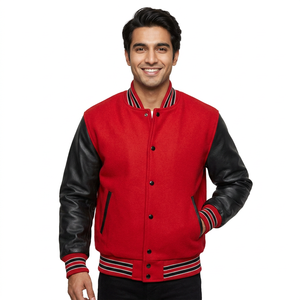 Custom Chenille <b>Patch</b> Wool Body Men's Varsity <b>Jackets</b> Cow Sheep Leather Sleeves CollegeBaseballjacket for men - Product Image 1