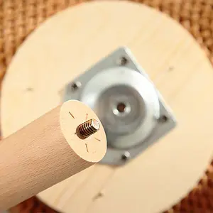 Nouveau produit Table basse en rotin rustique amovible avec pieds en bois Table de chevet en rotin Design naturel Variété de couleurs Vietnam - Product Image 6