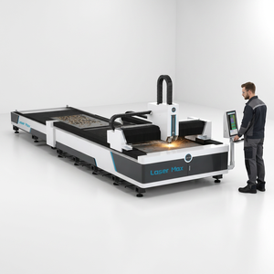 Machine de découpe laser à fibre 3000W CNC de type ouvert avec table d'échange <span class=keywords><strong>3015</strong></span> pour la découpe de tôles en acier au carbone - Product Image 1