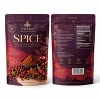 Sachets personnalisés imprimés pour poudre d'épices, sachets refermables de qualité alimentaire, emballages pour poudre d'assaisonnement