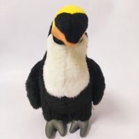 Oso de cuervo negro supersuave personalizado de fábrica, pájaro Cuervo de pico largo, juguetes de peluche, pájaro negro realista para el Día de San Valentín para jugar