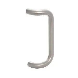 Handle LS532 Solid Aluminum 1" Diameter Offset Aluminum Pull Handle Back-To-Back