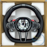 Volant chauffant en fibre de carbone LED pour BMW Série G : G22, G11, G02, X4, G05, G87, M2, G16, M5, G90, G15, G12, X3, G01, M40i, G21, Z4, G29