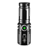 Linterna Telescópica con Zoom Láser Blanca para Exteriores, Mini Linterna Portátil, Linterna Impermeable para Acampar al Aire Libre