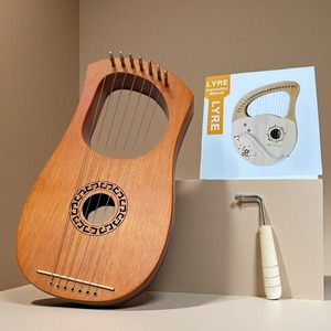 Harpe <span class=keywords><strong>Lyre</strong></span> en Bois <span class=keywords><strong>à</strong></span> <span class=keywords><strong>7</strong></span> <span class=keywords><strong>Cordes</strong></span> Personnalisée en Gros, Mini Harpe Portable, Instrument de Musique Classique pour Débutants, Enfants et Adultes, Idéal comme Cadeau - Product Image 6