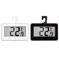 Termometer kulkas Mini, kulkas Mini, termometer tahan air Digital dengan kait Digital, termometer kulkas untuk rumah