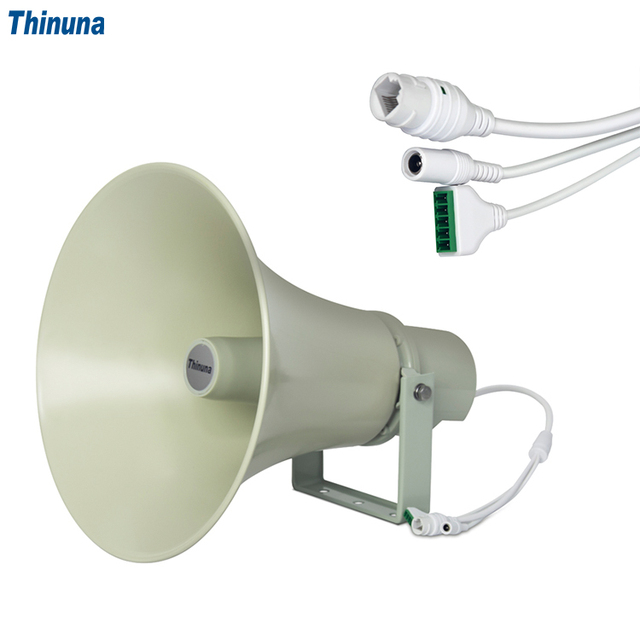 Thinuna IP-50HS III SIP/TCP/IP/POE Network Power Supply Outdoor Public Address Speaker Waterproof Mosque IP Paging Horn Speakers