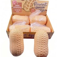 Nouveau Jouet Squishy Géant en Forme d'Arachide à Presser, Ornement de Bureau Amusant, Jouet Anti-Stress pour le Bureau, Idéal pour les Fêtes