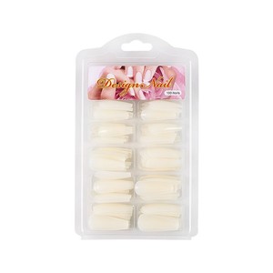 100 Uñas Postizas Trapezoidales, Puntas de Estilete Transparentes, Cobertura Completa, Uñas Artificiales, Piezas de Extensión de Uñas para Salón - Product Image 1