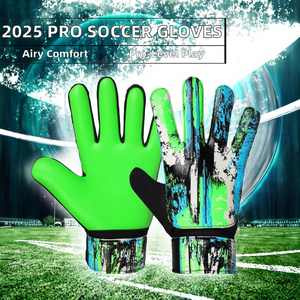 Football Goalkeeper Gloves Full Finger Non-Slip Breathable Adjustable Wrist <b>Strap</b> Unisex Sports Glove Sublimation Print - Product Image 2