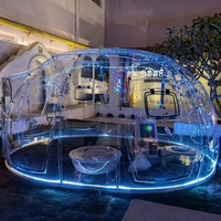 Prix bon marché grande tente à bulles gonflable en dôme de fête en plein air petite tente en Polycarbonate Camping Igloo tente à bulles dôme de jardin