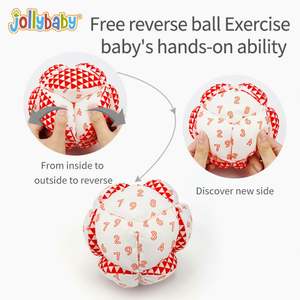 Jollybaby Juguete de Peluche Reversible Personalizado para Bebés, Juguete Educativo Temprano para el Desarrollo Cognitivo, Pelota Mágica Feliz para Bebés - Product Image 3