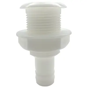 3/4" MARINE BOAT WHITE PLASTIC THRU-HULL FITTINGS MARINE HARDWARE