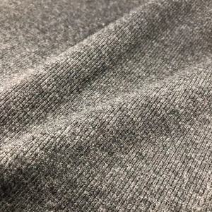 Tela de Punto para Prendas, 57% Algodón, 38% Poliéster, 5% Elastano, Elástica, Gris Oscuro Melange, CVC, Tela de Canalé para Cuellos y Puños de Ropa - Product Image 6