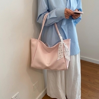 Sac à main décontracté en cuir PU souple, grand format, léger, couleur unie, style minimaliste et tendance