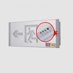Aluminio 220V 24V 4W Empotrable montado en superficie colgante Recargable LED señal de salida de emergencia para señal de piso - Product Image 4