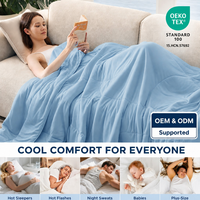 Couette rafraîchissante taille Queen GentleSoft, anti-humidité, respirante, légère, en nylon, double face, pour l'été, usage domestique