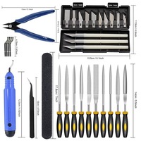 Kit d'outils pour imprimante 3D de 32 pièces, kit d'accessoires d'entretien pour l'impression, débavurage, découpe, ponçage