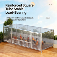 Grande cage d'élevage extérieure simple en treillis métallique galvanisé pour chiens, poulets, canards, pigeons, lapins - Vente en gros usine