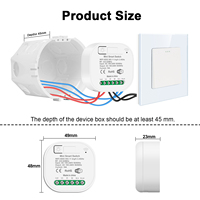 Touchmi Smart Mobile APP contrôle Tuya WiFi Zigbee Mini Module de commutation Module de commutateur d'éclairage électrique