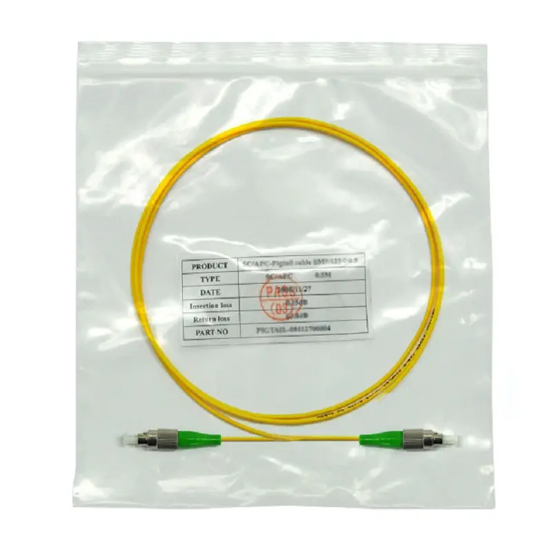 Cabos FC APC de alta qualidade, 1m, 3m, 5m, 10m, para FC APC, cabo de remendo de fibra óptica simples de PVC de modo único, 2.0mm, 3.0mm, com amortecedor apertado