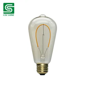 Bohlam lampu Edison LED antik Amber 15W, bohlam Edison LED dapat diredupkan