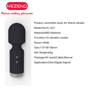 मिनी आकार का वांड मसाज वाइब्रेटर वांड सबसे छोटा मजबूत हैंडहेल्ड कॉर्लेस मालिश के लिए एकदम सही - Product Image 6