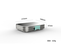 Boîte à lunch en acier inoxydable pour enfants et adultes, boîte à bento à 4 compartiments pour enfants, récipients à lunch avec thermos pour l'école