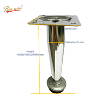 Pieds de meubles réglables en métal, style moderne, durables, pour lit et canapé, avec support de meuble chromé, vente chaude en usine