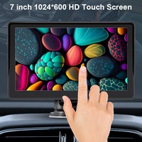 IPoster 7in AHD 1080P IPS Night Vision Portable Display Video Recorder 360 Angle Apple Carplay Android Auto Car Stereo.