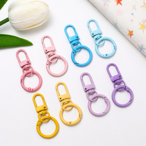 พวงกุญแจโลหะผสมสังกะสีสีมาการอง พร้อมห่วงสปริง อุปกรณ์ตกแต่งกระเป๋า สไตล์สดใสหวานๆ DIY - Product Image 2