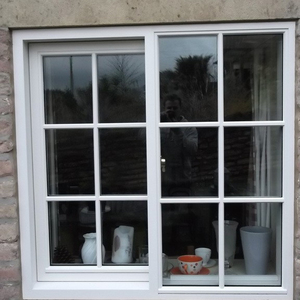 Phật sơn nhà máy <span class=keywords><strong>UPVC</strong></span> cửa sổ trượt grills thiết kế với lưới - Product Image 4