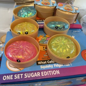 Squishy Dumpling Bun Giant Jumbo Glitter Dumplings Toy Polyester Material Portable 8.5cm for Stress Relief - Product Image 1