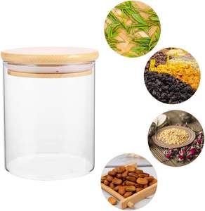 Wholesale Transparent White Black Matte Empty 8 oz 10 oz 14 oz Wide Mouth <b>Glass</b> Wax Candle Jar with Wooden Cork Lid - Product Image 4