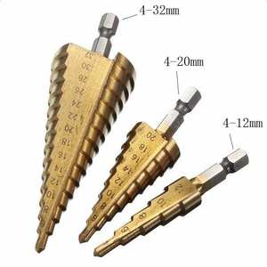 Royal Sino <strong>Cheap</strong> Price 4-12/20/32Mm Titanium-Coated 3Pcs Step <strong>Drill</strong> Bit <strong>Set</strong> for Metal - Product Image 3