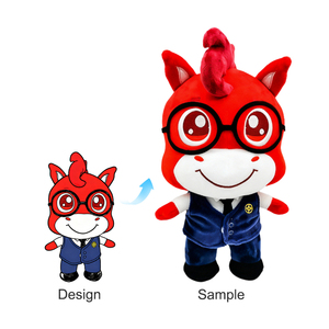 Nouveaux jouets en peluche pour enfants, super doux, personnalisés, brodés, pour Noël, cadeau d'anniversaire, <span class=keywords><strong>cheval</strong></span> de dessin animé mignon, bébé, enfant - Product Image 1