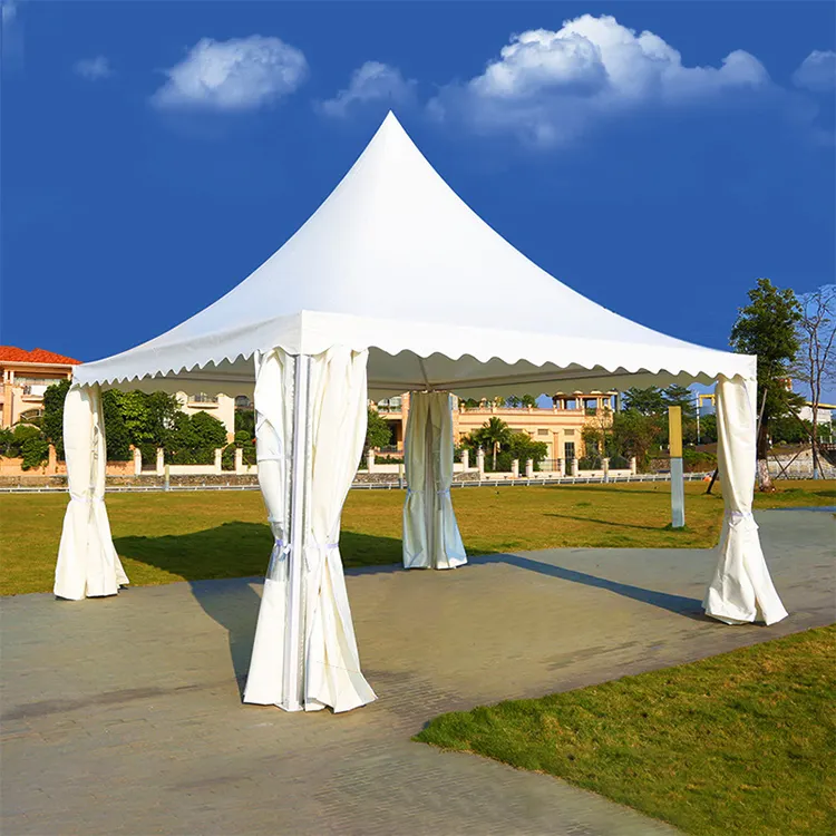 Tentes de réception extérieures Offre Spéciale nouveau design Tente pagode grand événement de mariage à cadre en aluminium pour 30 personnes