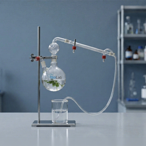 Conjunto de destilación por vapor con balde de doble cuello de vidrio de borosilicato, kit de destilación de recorrido corto, destilación fraccionada, OEM - Product Image 1
