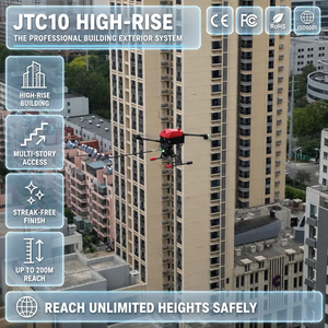 Dron de limpieza de superficies de precisión para el cuidado exterior de marquesinas de estaciones de tránsito y limpieza de instalaciones de aeropuertos - Product Image 1