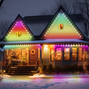APP Control <span class=keywords><strong>Smart</strong></span> <span class=keywords><strong>LED</strong></span> <span class=keywords><strong>Strip</strong></span> Light RGBIC Permanente 100FT IP65 Impermeable para aleros al aire libre Decoración de bodas y vacaciones - Product Image 4