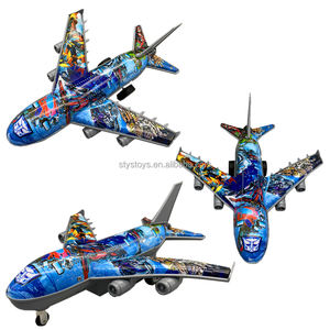 Escala 1:16 RC aviones Robot Graffiti 2,4G Control remoto <span class=keywords><strong>de</strong></span> cuatro vías <span class=keywords><strong>avión</strong></span> <span class=keywords><strong>de</strong></span> <span class=keywords><strong>pasajeros</strong></span> Incluye control remoto <span class=keywords><strong>de</strong></span> bocina - Product Image 5