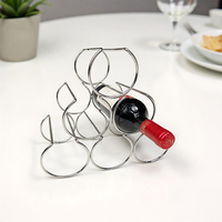 Porte-bouteilles en fil métallique sur pied pour comptoir, décoration de bar à domicile ou de buffet
