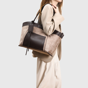 Bolso <span class=keywords><strong>de</strong></span> Mano <span class=keywords><strong>de</strong></span> Cuero Genuino con Parches Vintage y Logotipo Personalizado al por Mayor, Bolso <span class=keywords><strong>de</strong></span> Hombro <span class=keywords><strong>de</strong></span> Gran Capacidad para Mujer, Bolso <span class=keywords><strong>de</strong></span> Mano para Negocios, OEM - Product Image 2
