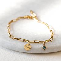 Collier pendentif bricolage en forme de coeur en acier au titane avec douze pierres de naissance nom gravé personnalisé lettre de famille et accessoires de coeur