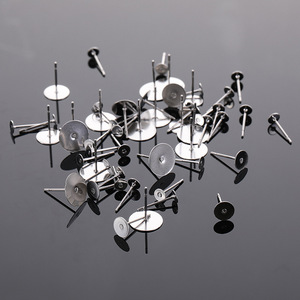 Stainless Steel Jewelry Pin Flat Round For Earring Making 124 Parts Yiwu Origin Summer 2021 - Product Image 1
